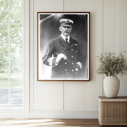 Historic Adm. E.E. Bradford Print, Vintage Art