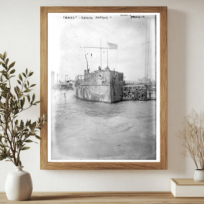 Historic MAINE, Havana Harbor Print, Vintage Art