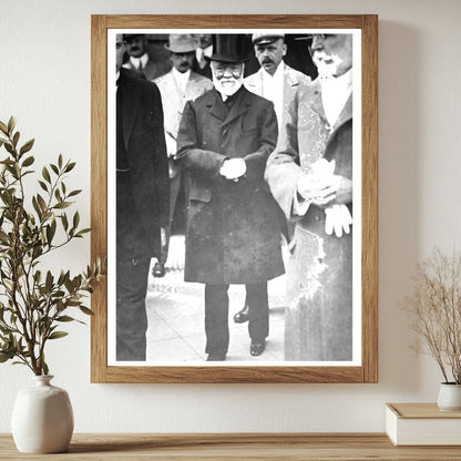 Historic Carnegie in Berlin Print, Vintage Art