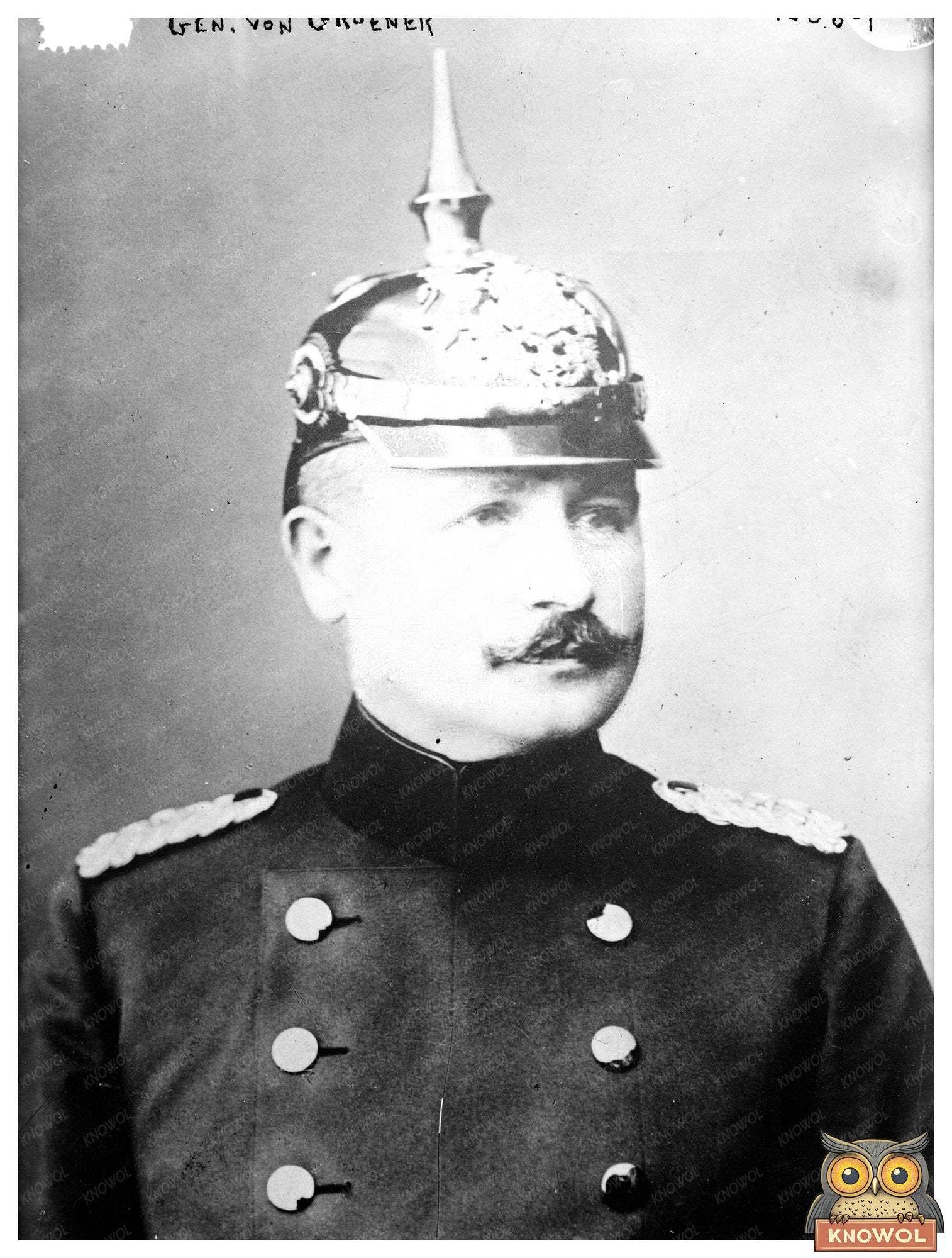 Historic Gen. Von Groener Print, Vintage Art