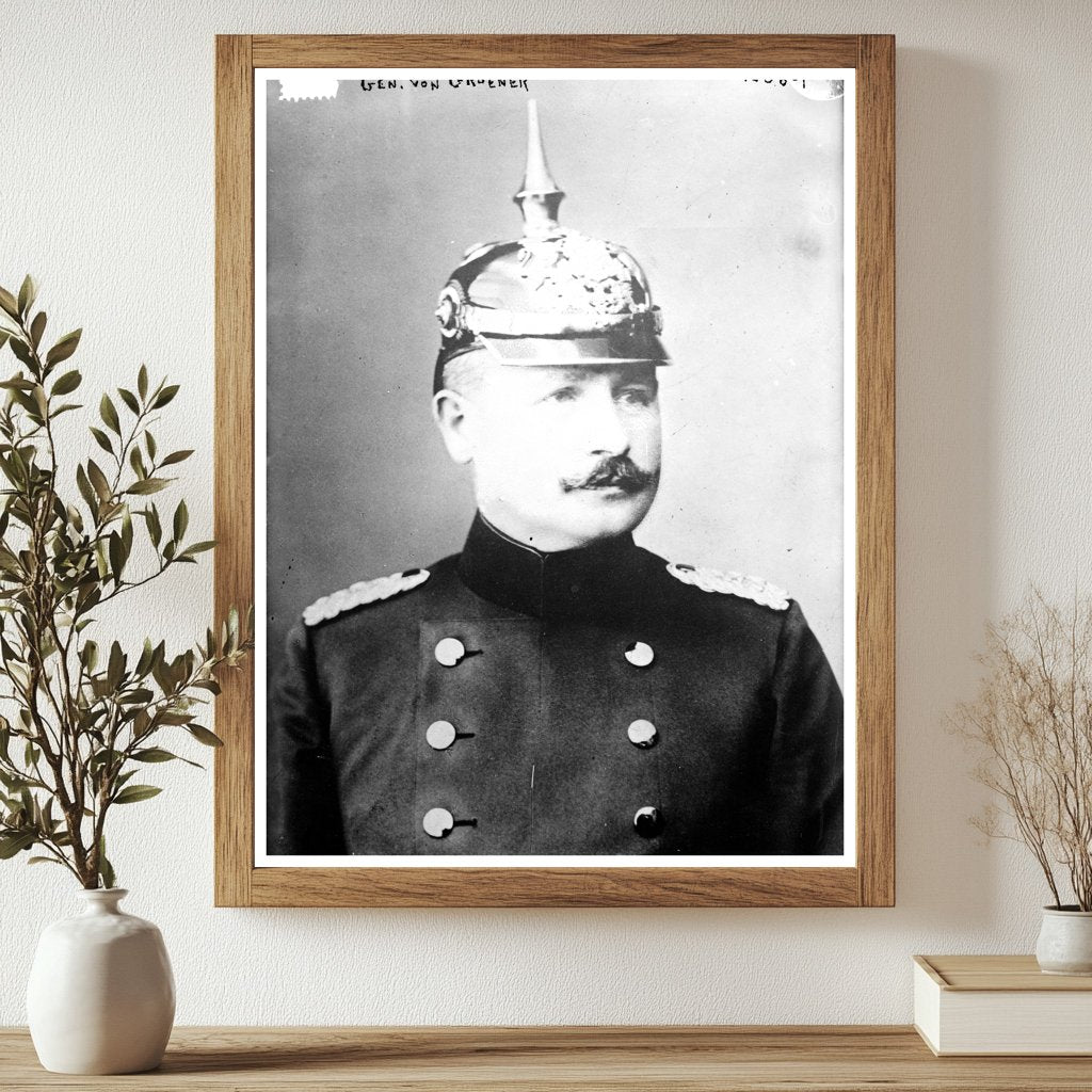 Historic Gen. Von Groener Print, Vintage Art