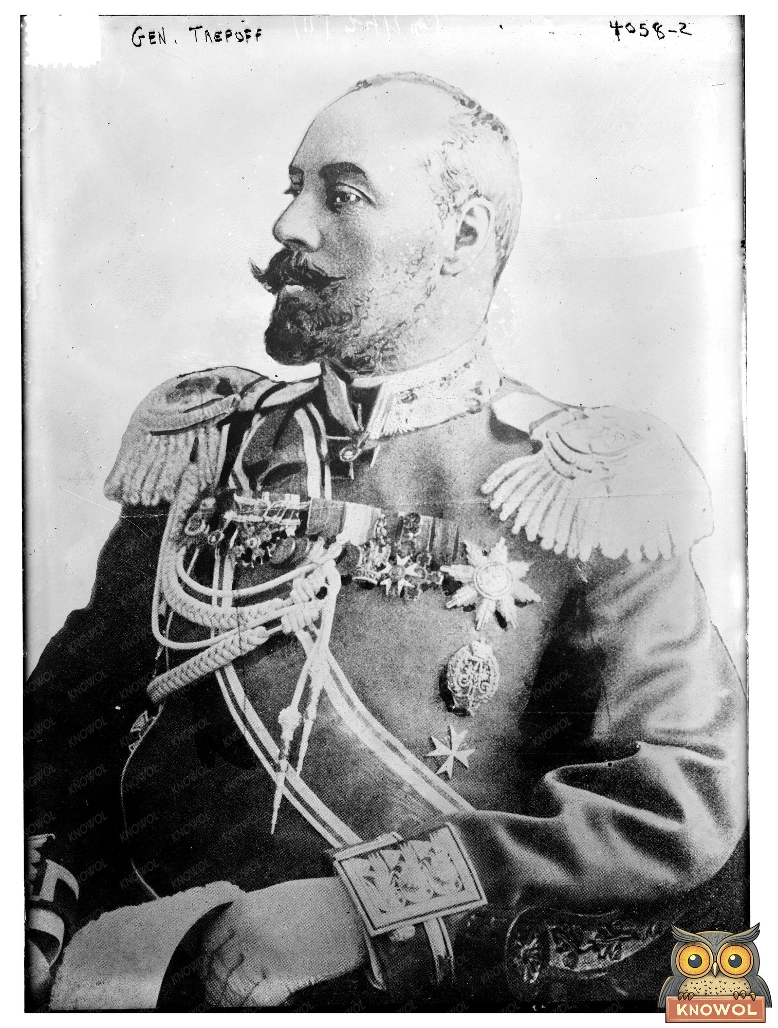 Historic Gen. Trepoff Print, Vintage Art