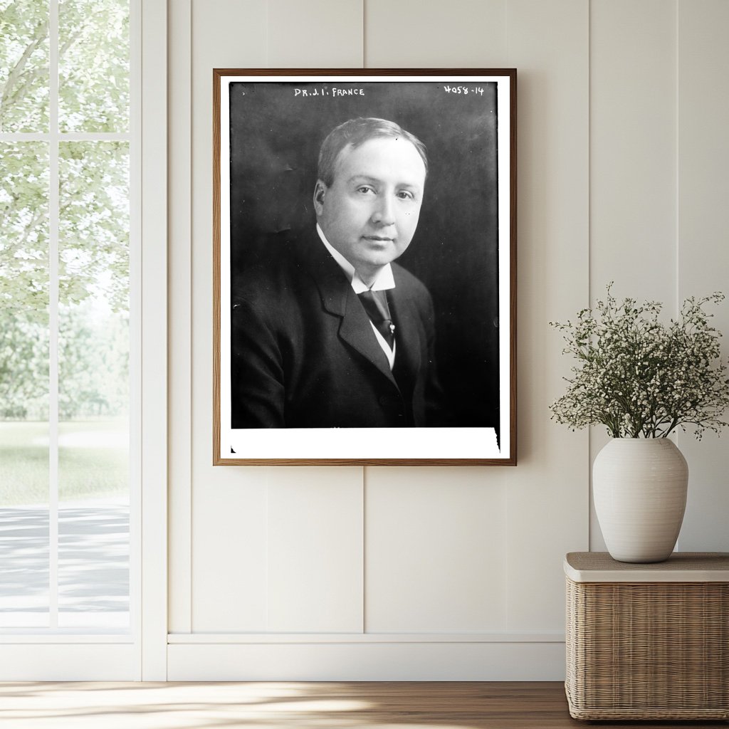 Historic Dr. J.I. France Print, Vintage Art