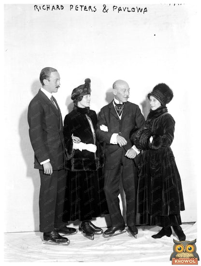 Historic W.R. Stewart Jr. -- Mrs. C. Dillingham, Richard Peters & Pavlowa Print, Vintage Art