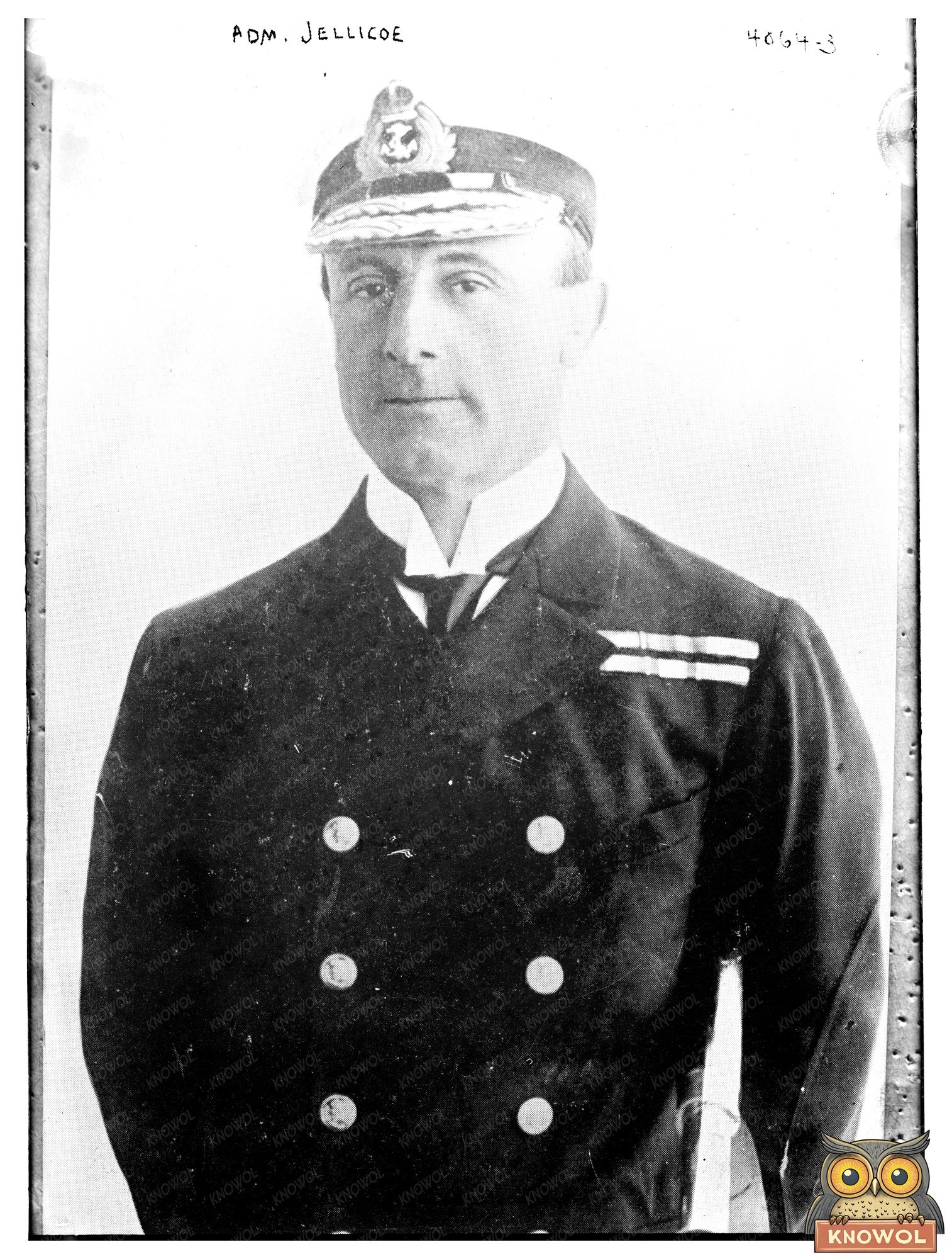 Historic Adm. Jellicoe Print, Vintage Art