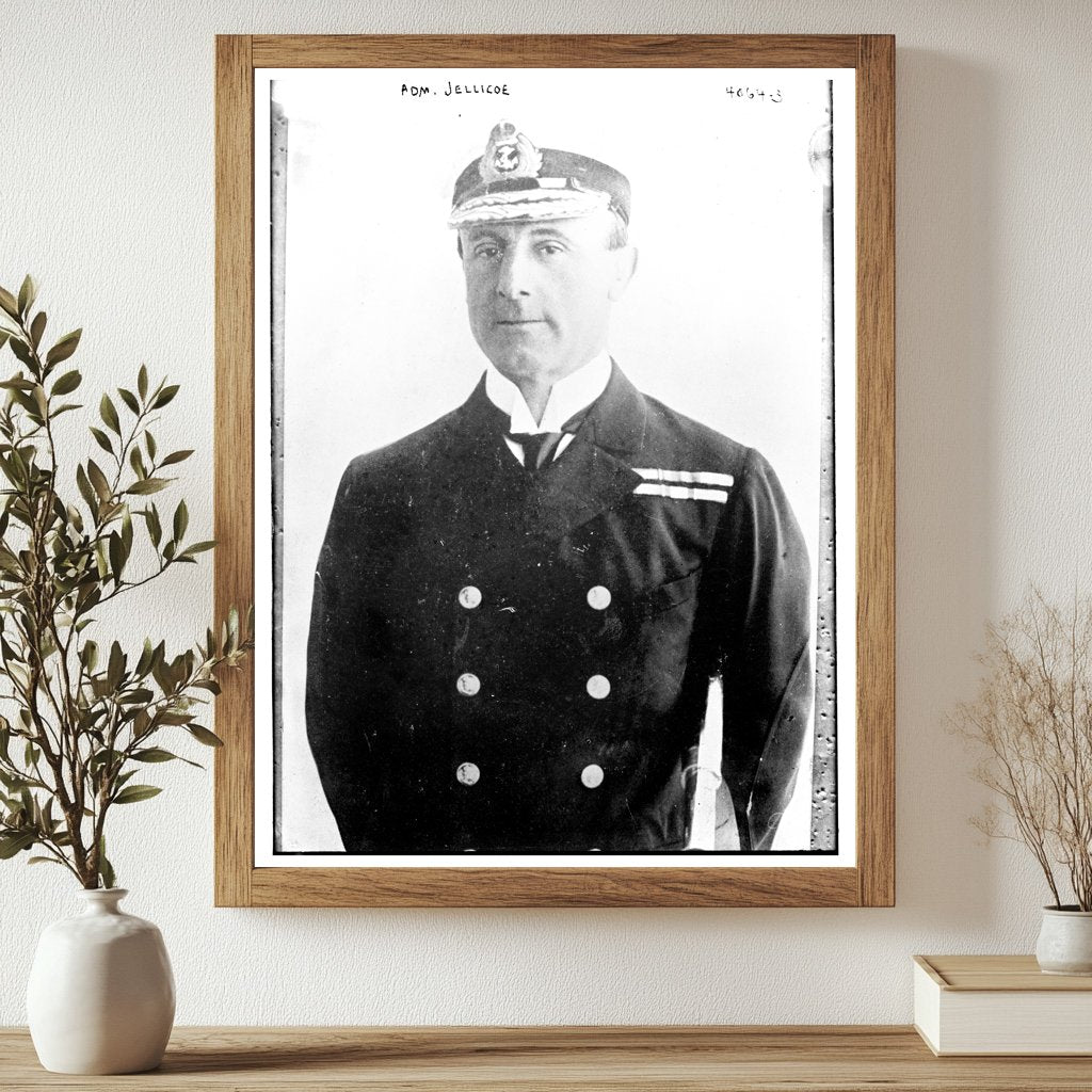 Historic Adm. Jellicoe Print, Vintage Art