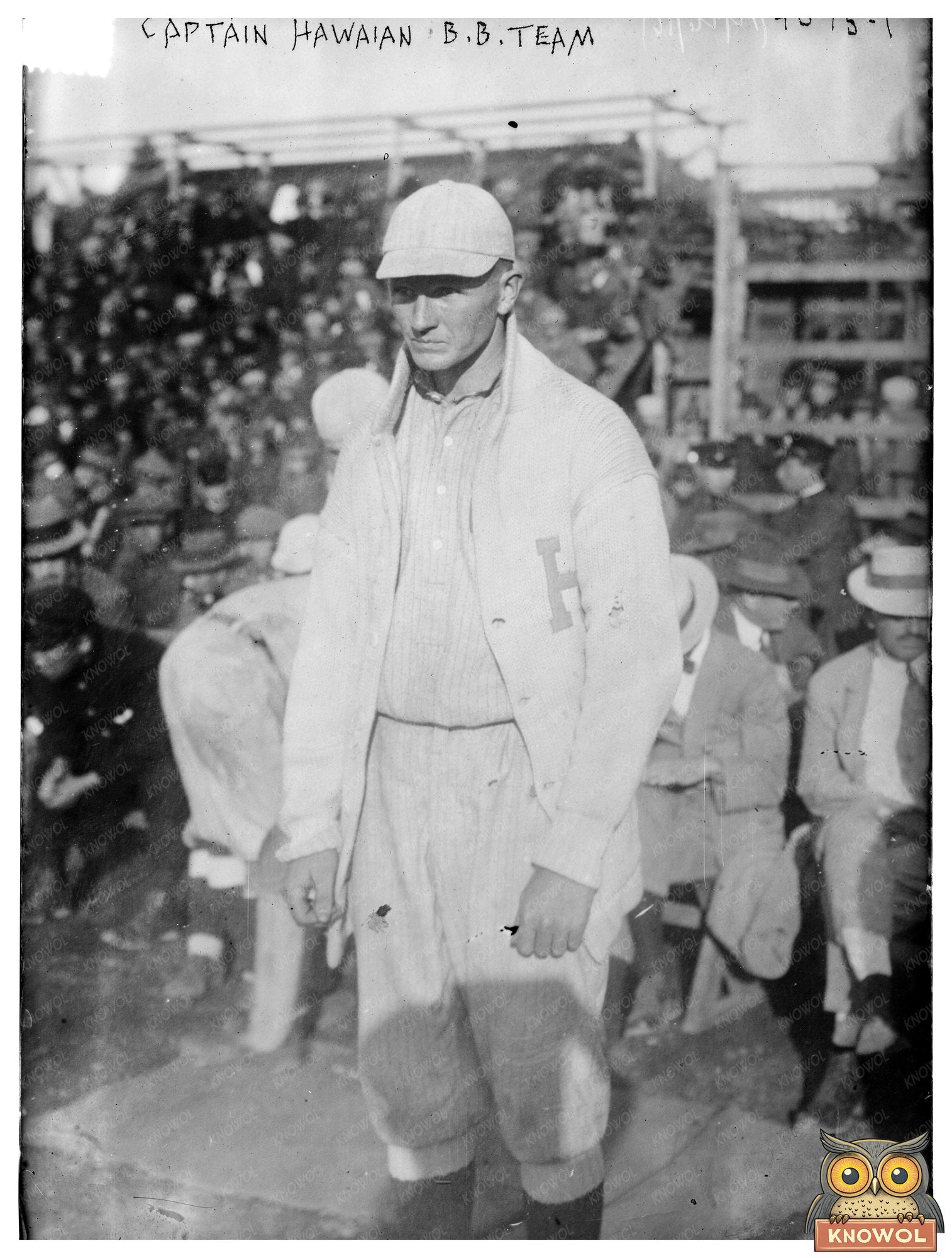 Historic Capt. [Johnson] Hawaiian B.B. [baseball] team Print, Vintage Art