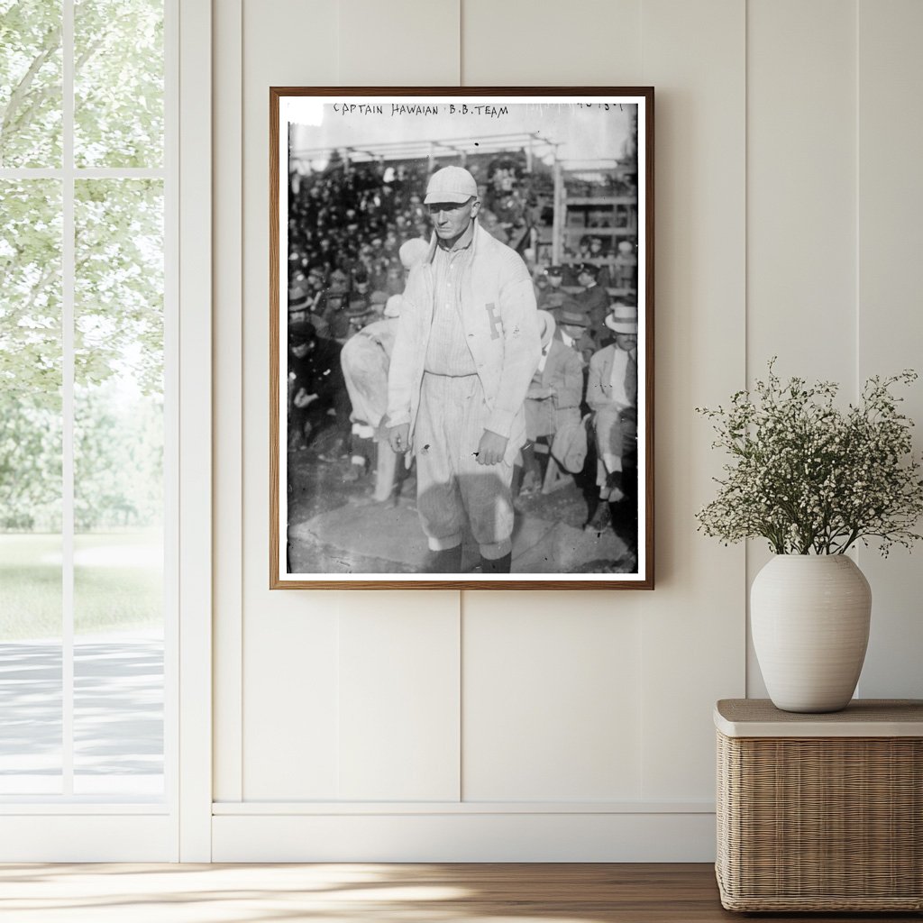 Historic Capt. [Johnson] Hawaiian B.B. [baseball] team Print, Vintage Art