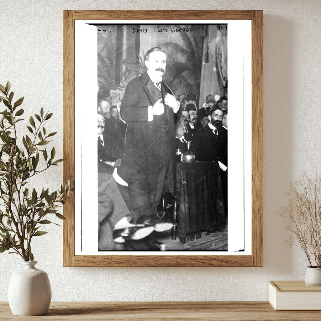 Historic David Lloyd George Print, Vintage Art
