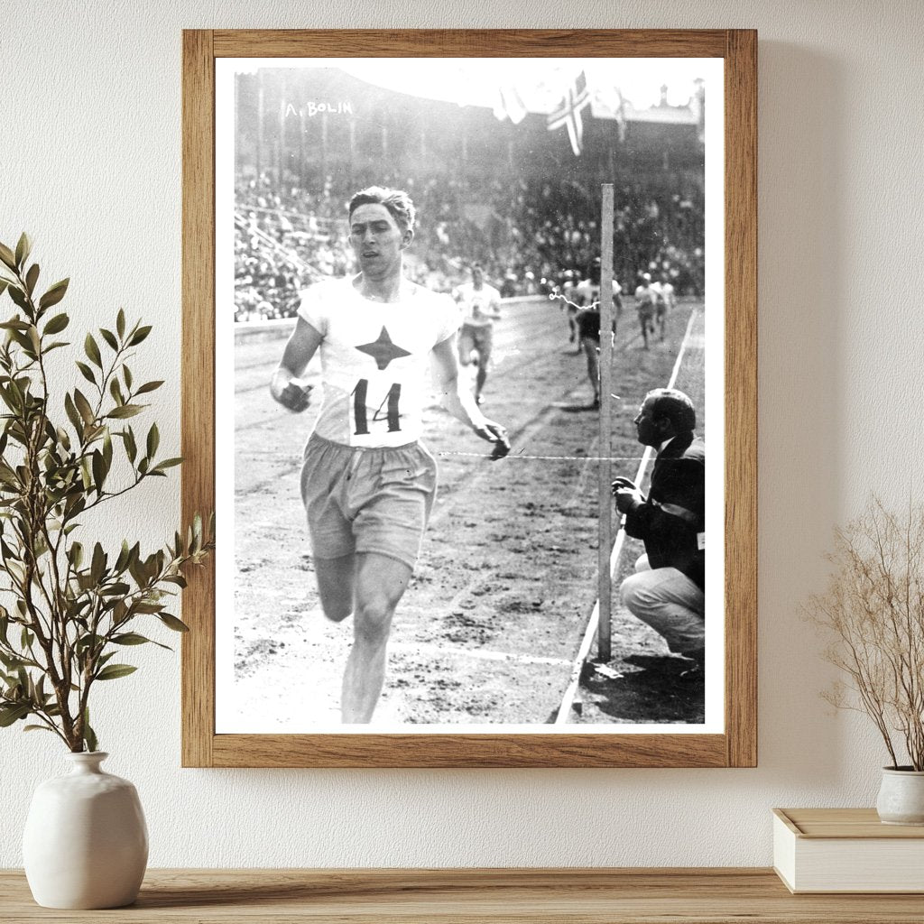 Historic A. Bolin [sports] Print, Vintage Art