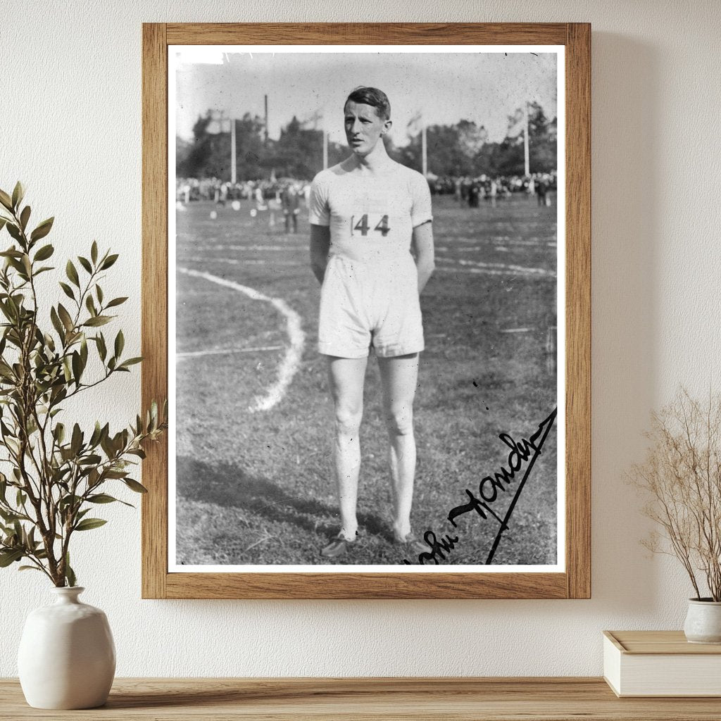 Historic John Zander [sports] Print, Vintage Art
