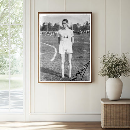 Historic John Zander [sports] Print, Vintage Art