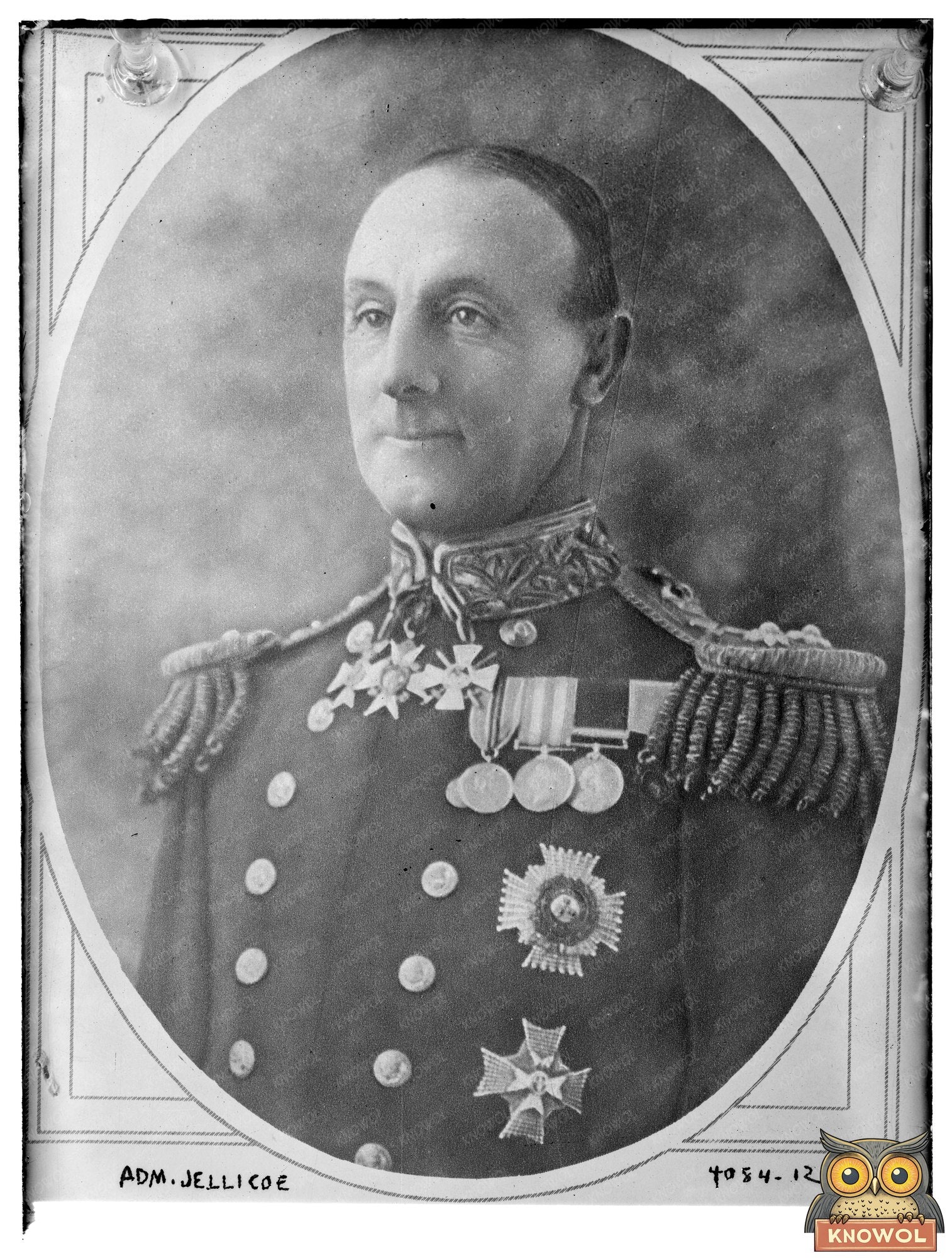 Historic Adm. Jellicoe Print, Vintage Art