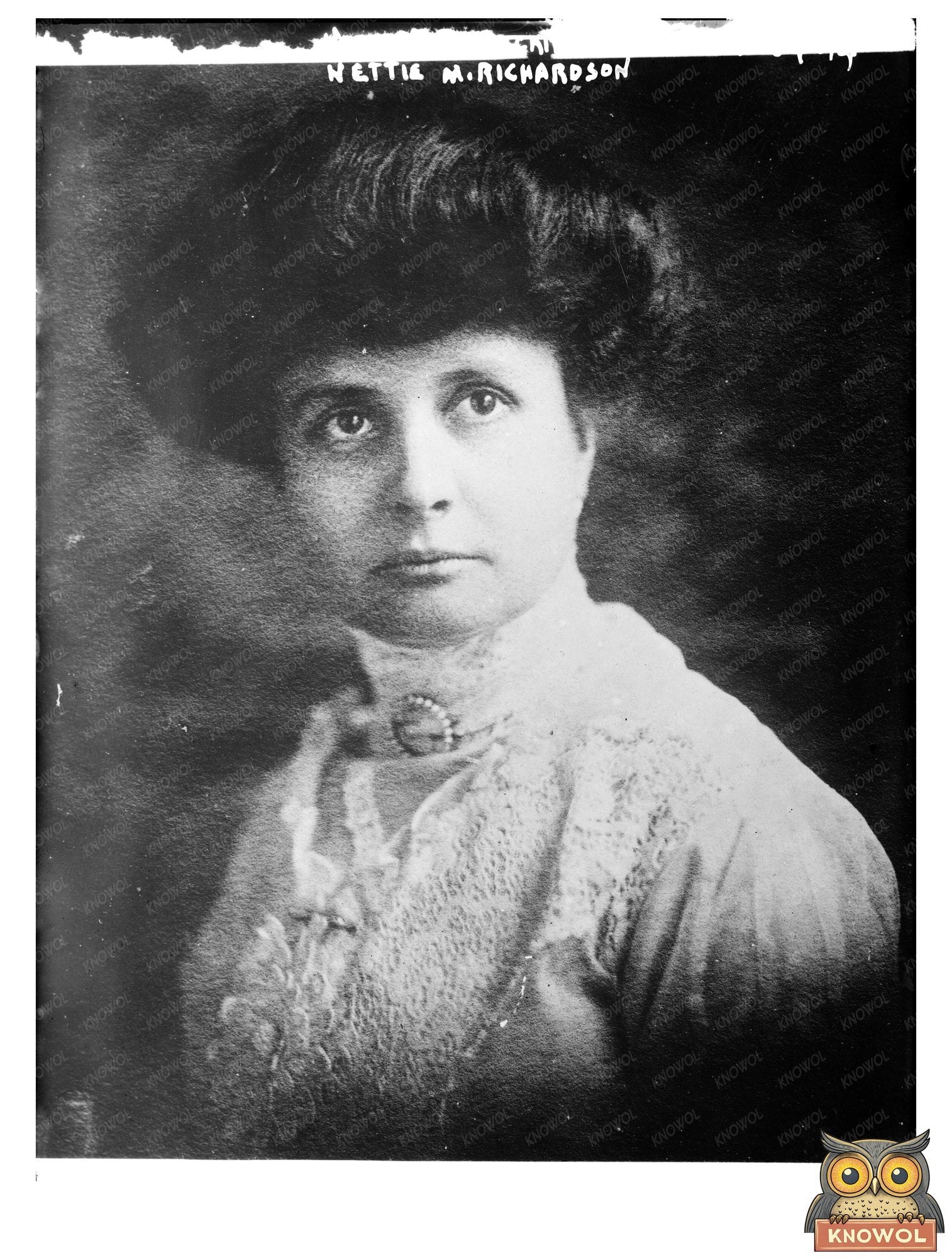 Historic Nettie M. Richardson Print, Vintage Art