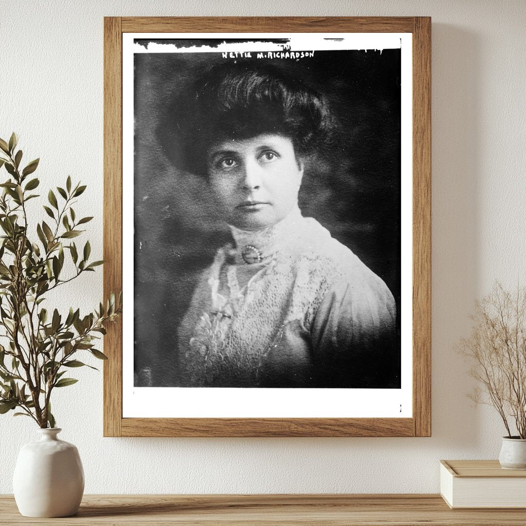 Historic Nettie M. Richardson Print, Vintage Art