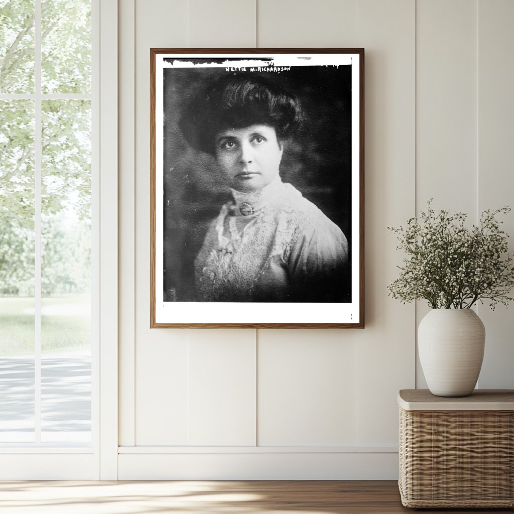 Historic Nettie M. Richardson Print, Vintage Art