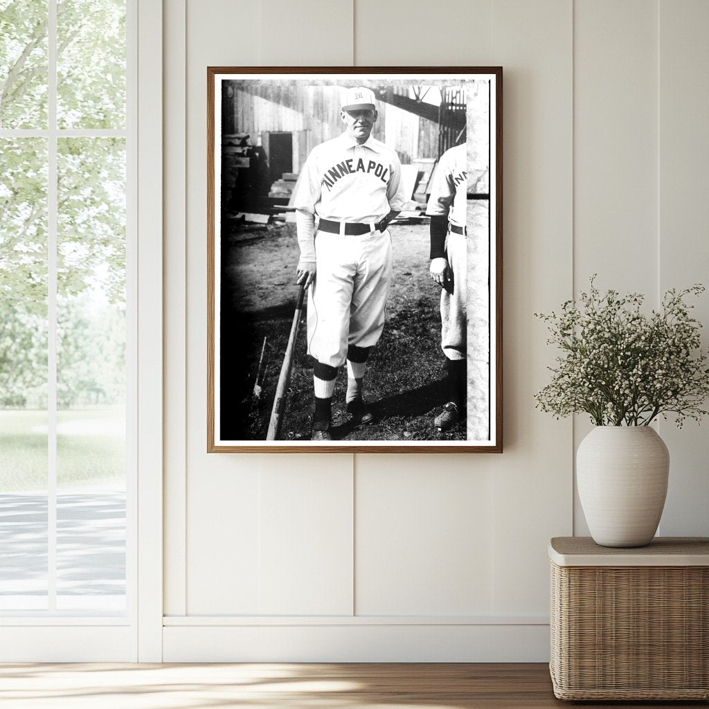 Historic [Otis Clymer, Minneapolis Millers (baseball)] Print, Vintage Art