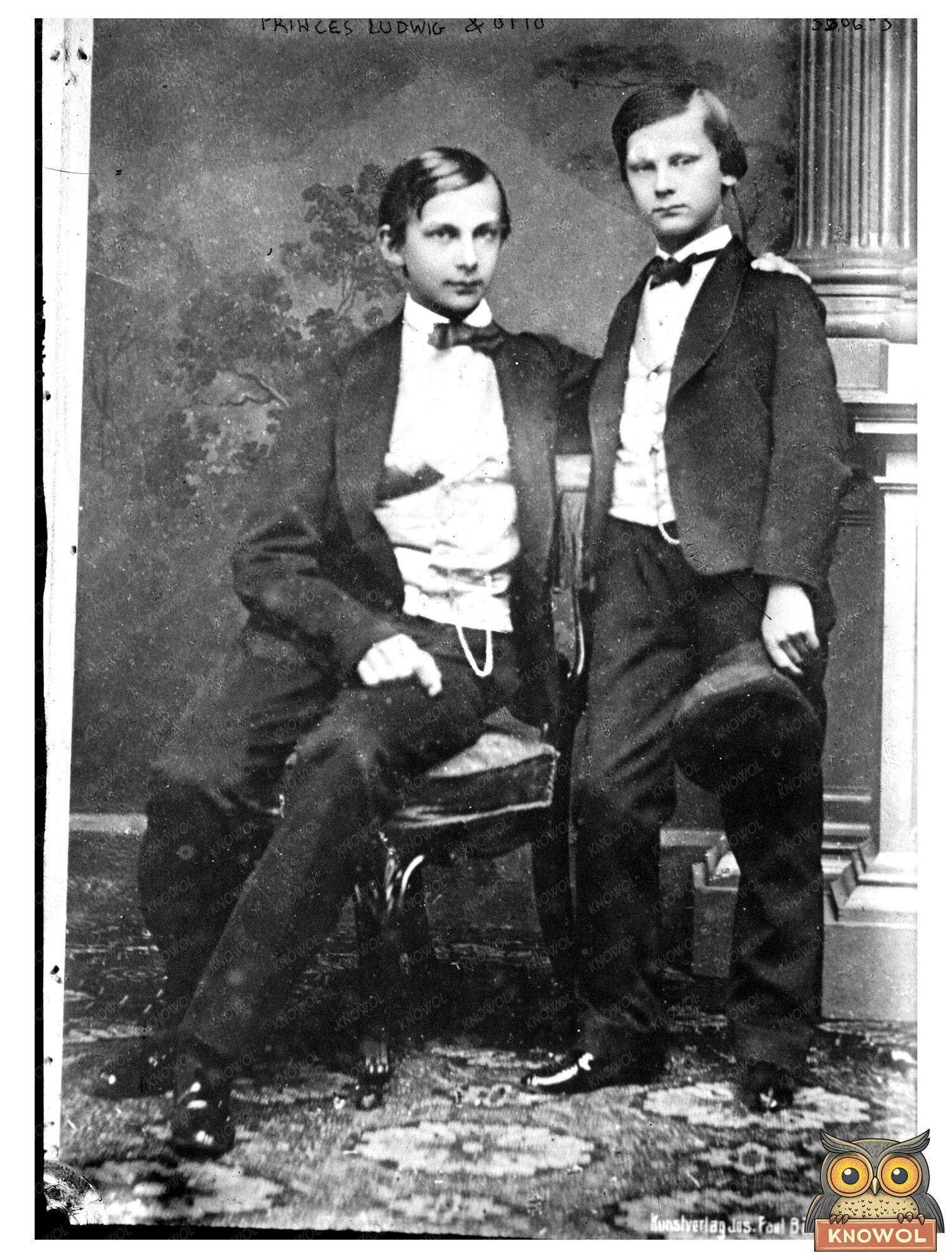 Historic Princes Ludwig & Otto Print, Vintage Art
