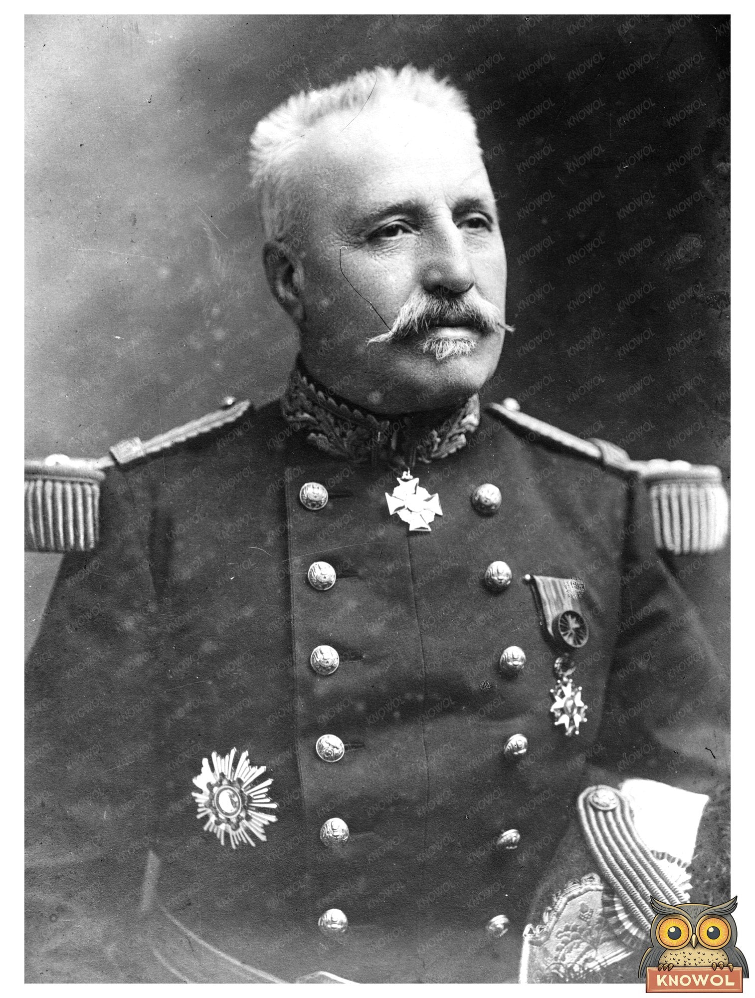 Historic Gen. Castelneau [i.e., Castelnau] Print, Vintage Art