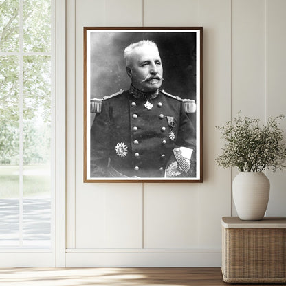 Historic Gen. Castelneau [i.e., Castelnau] Print, Vintage Art