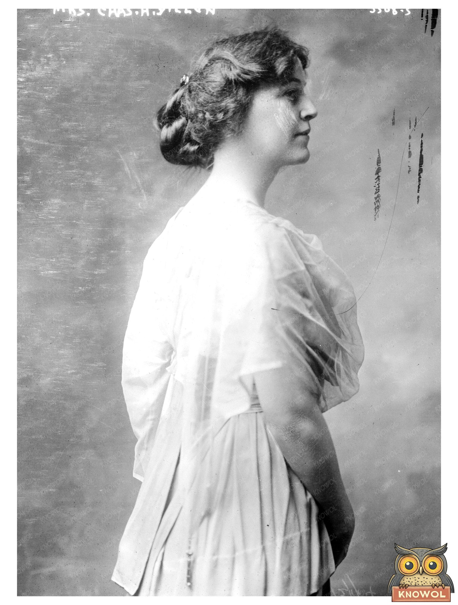 Historic Mrs. Chas. H. Dillon Print, Vintage Art