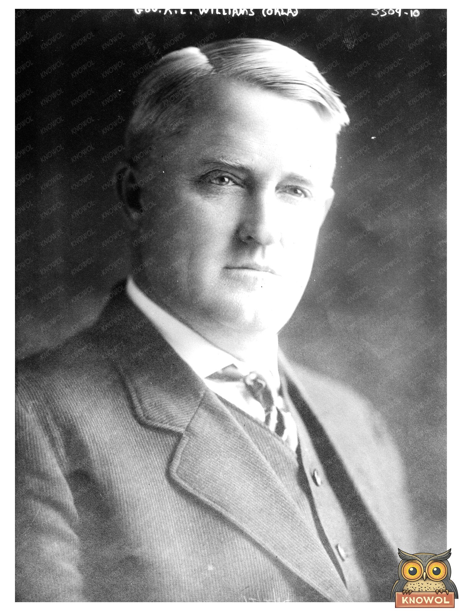 Historic Gov. R.L. Williams (Okla) Print, Vintage Art