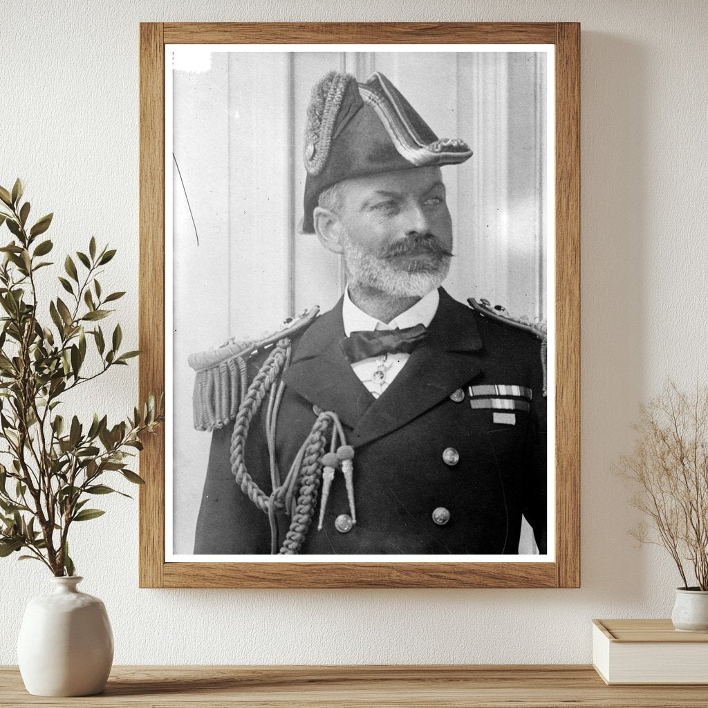 Historic Adm. Milne Print, Vintage Art