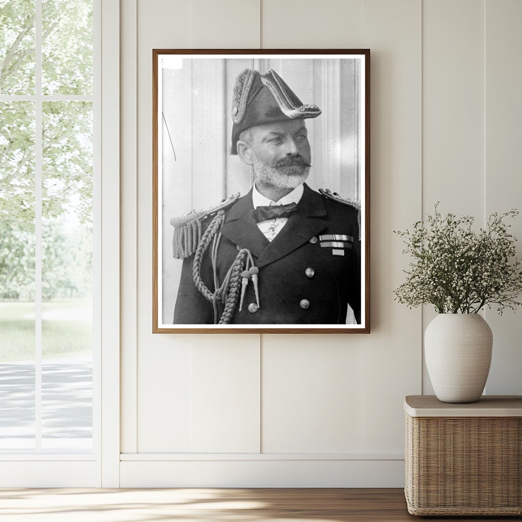 Historic Adm. Milne Print, Vintage Art