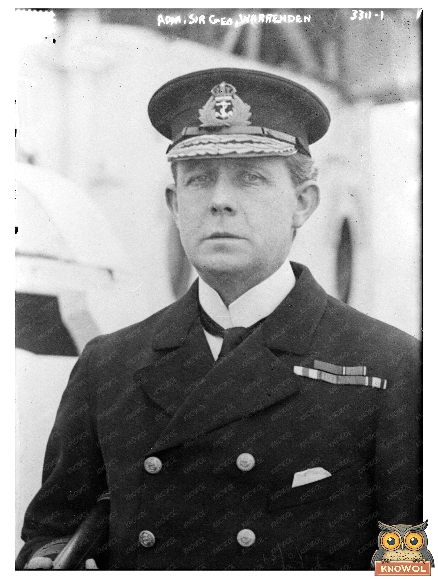 Historic Adm. Sir Geo. Warrenden [i.e., Warrender] Print, Vintage Art