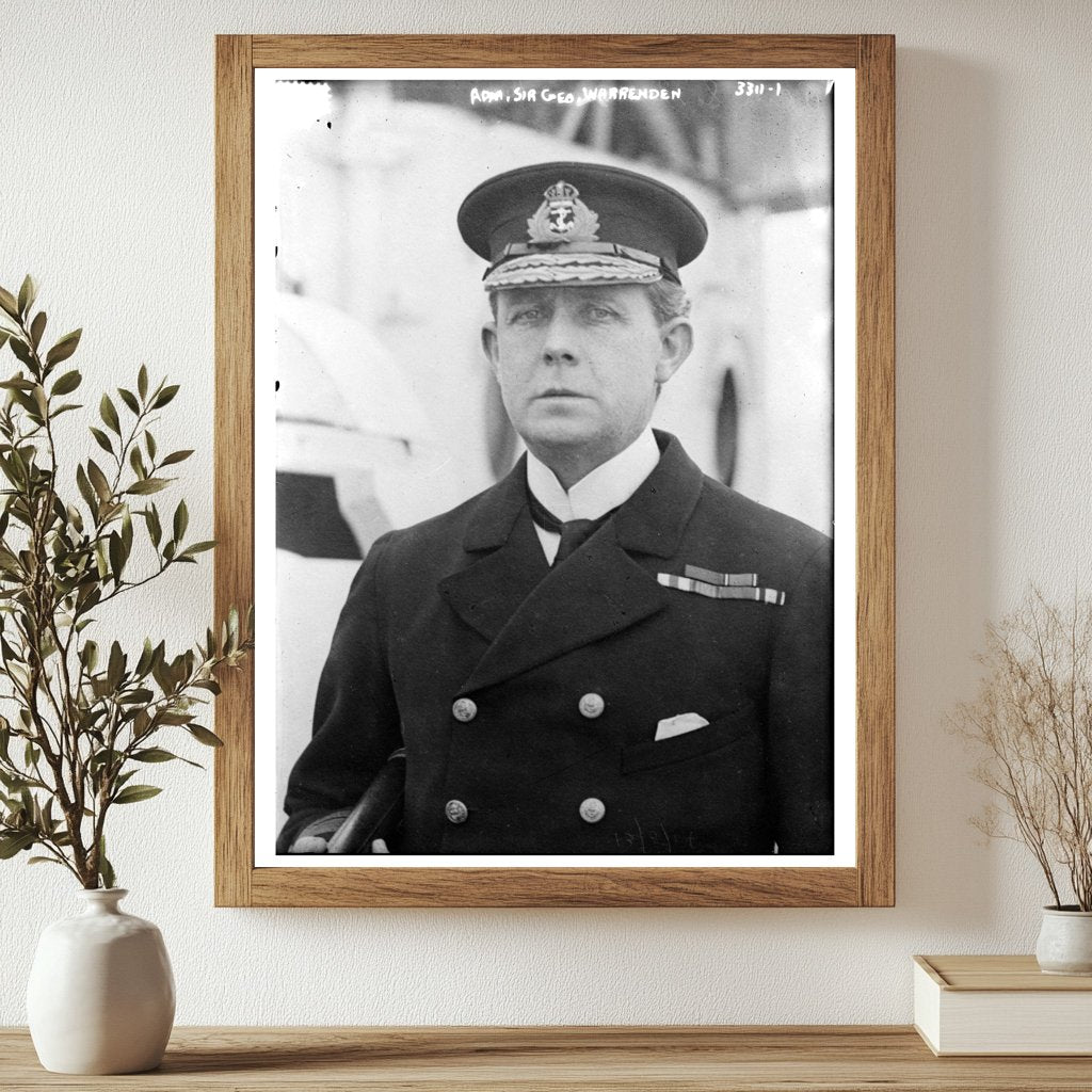 Historic Adm. Sir Geo. Warrenden [i.e., Warrender] Print, Vintage Art