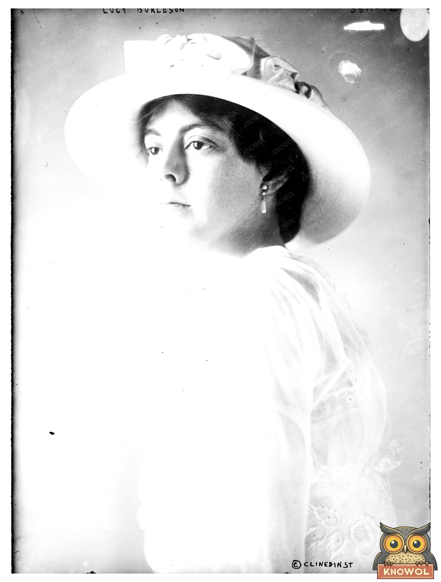 Historic Lucy Burleson Print, Vintage Art