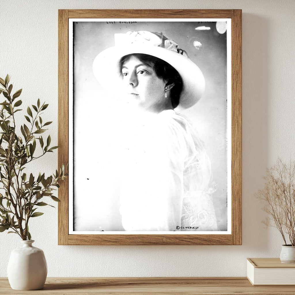 Historic Lucy Burleson Print, Vintage Art