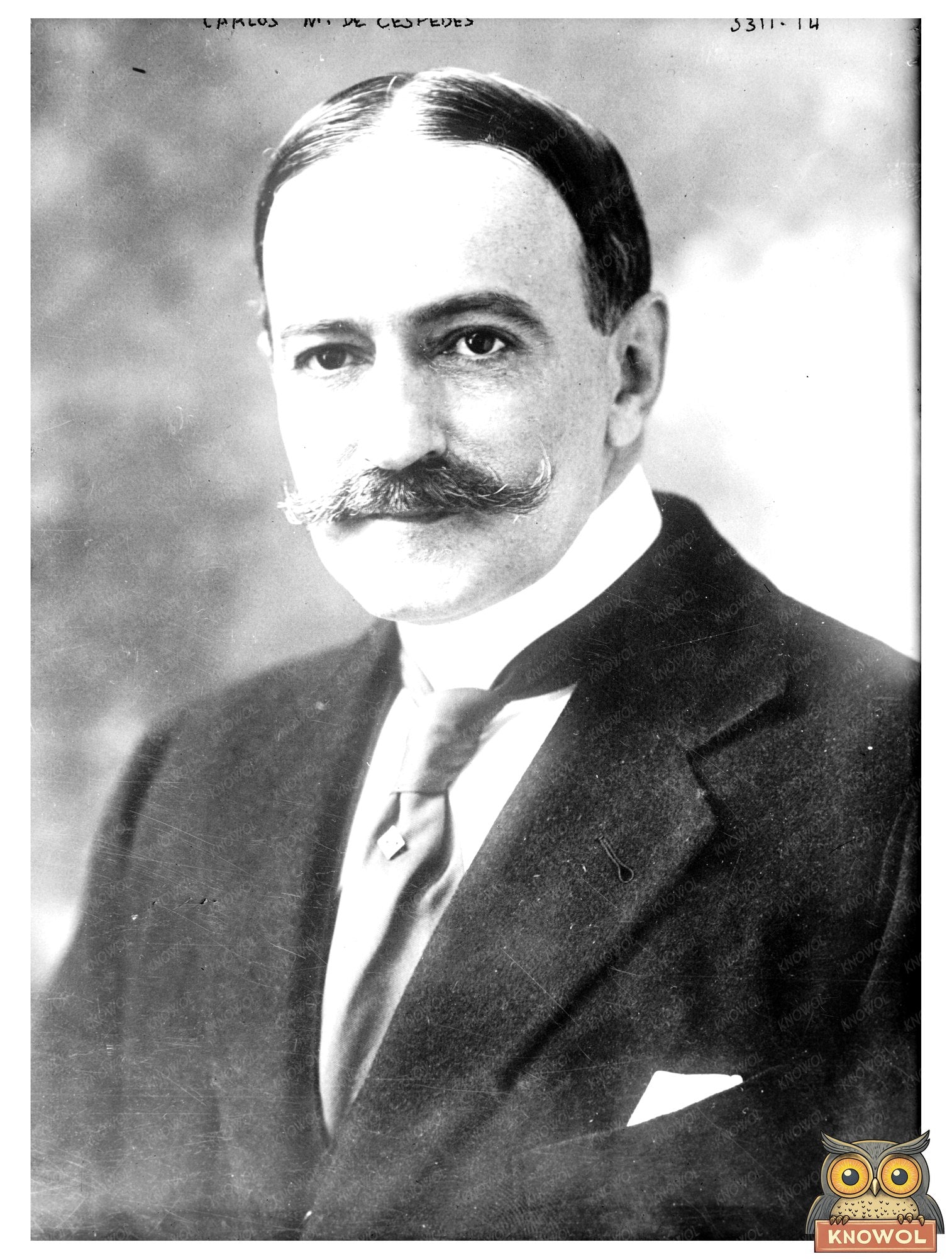 Historic Carlos M. de Cespedes Print, Vintage Art