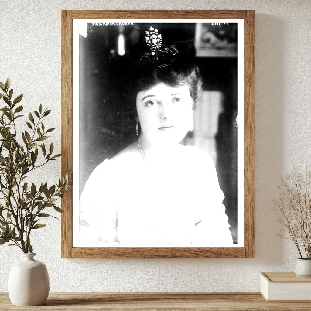 Historic Mrs. Wm. P. Cronan Print, Vintage Art