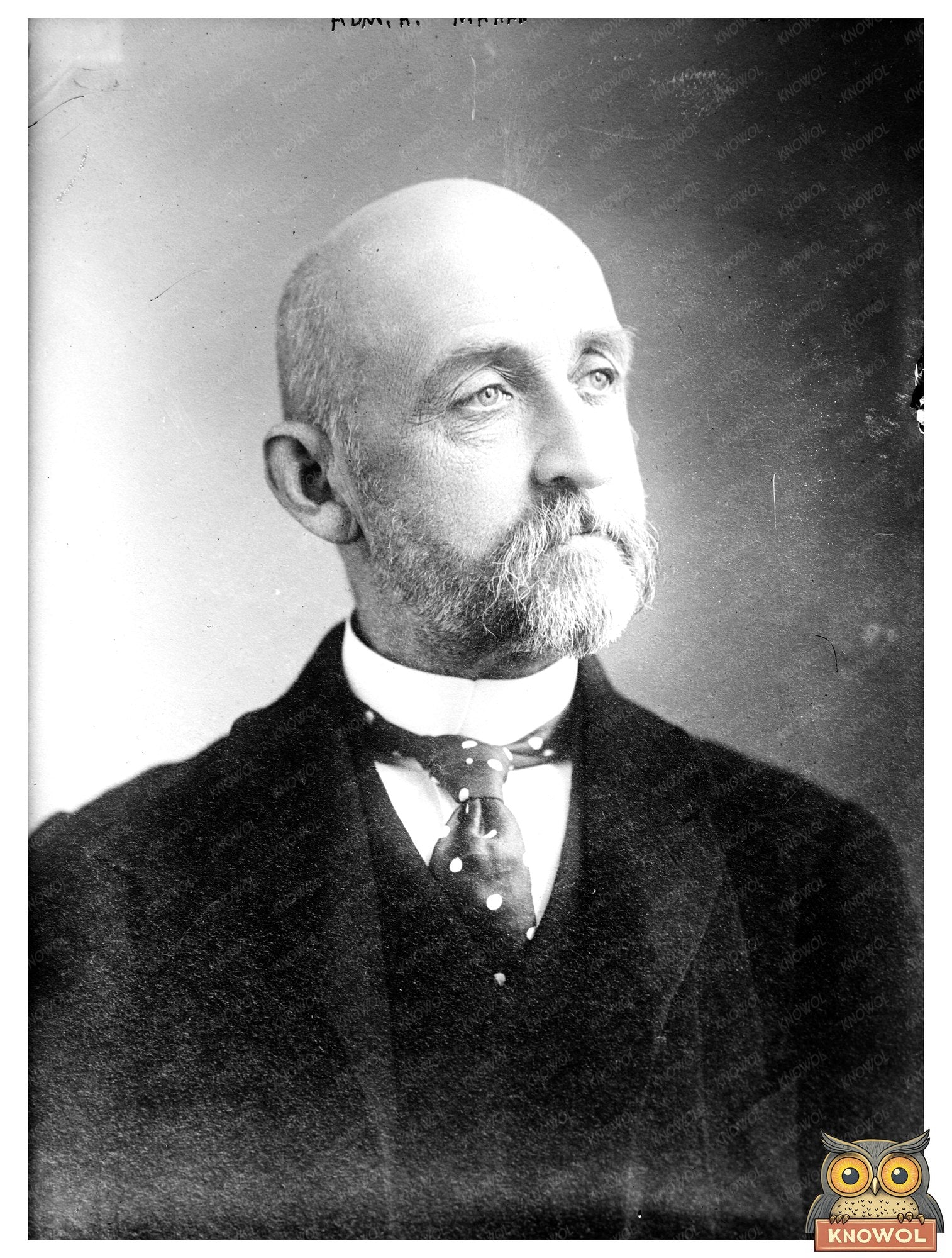 Historic Adm. A. Mahan Print, Vintage Art
