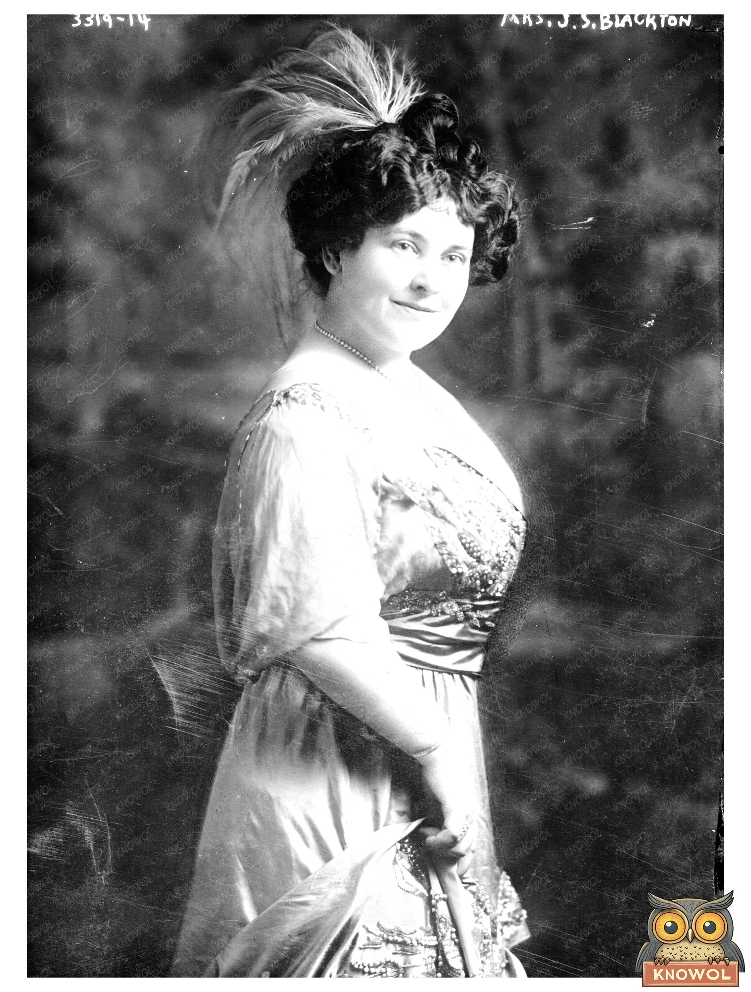 Historic Mrs. J.S. Blackton Print, Vintage Art