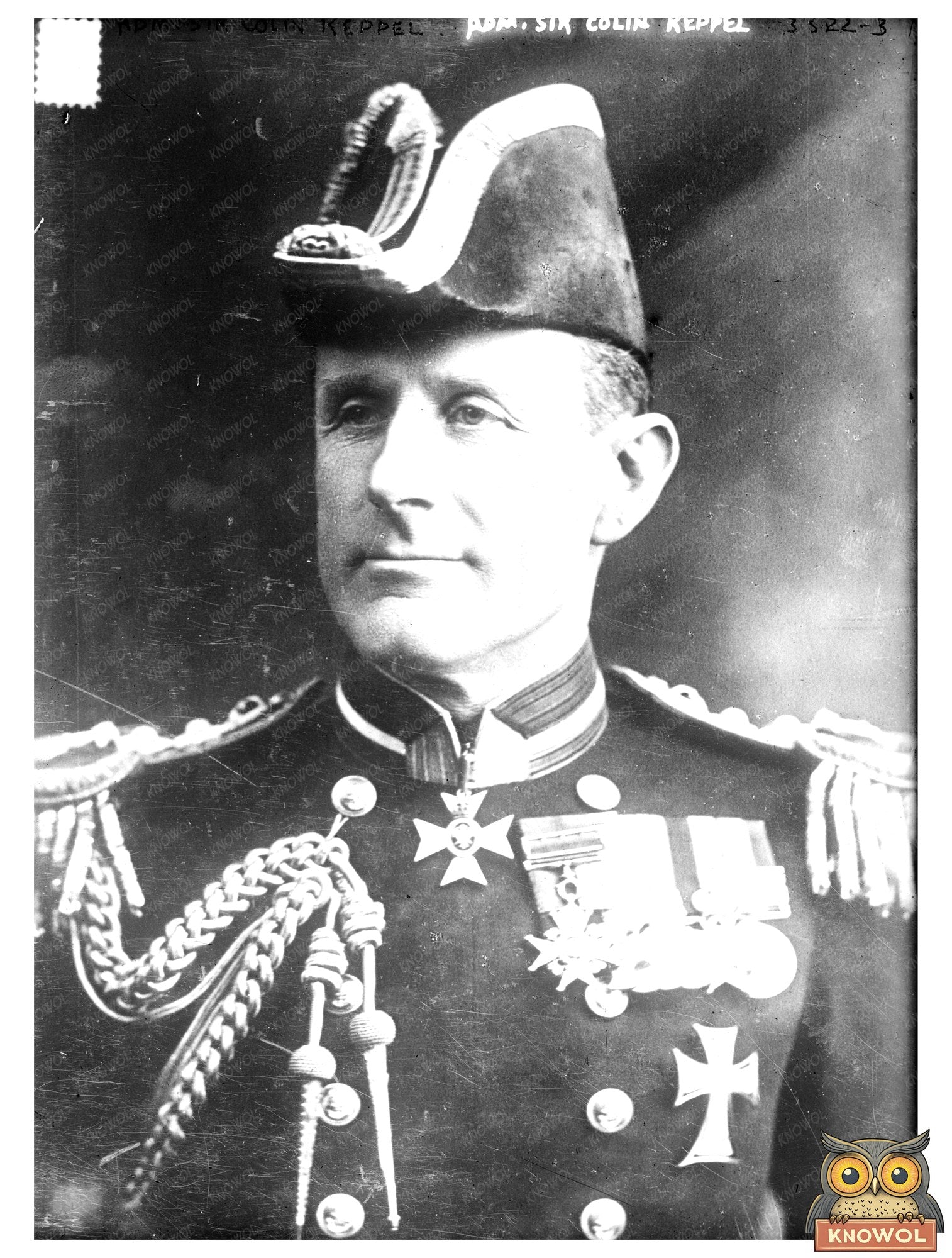 Historic Adm. Sir Colin Keppel Print, Vintage Art