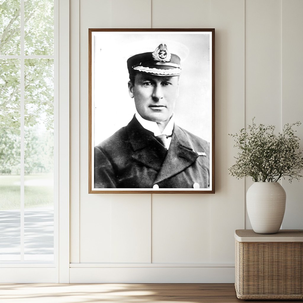 Historic Adm. F.C.T. Tudor Print, Vintage Art