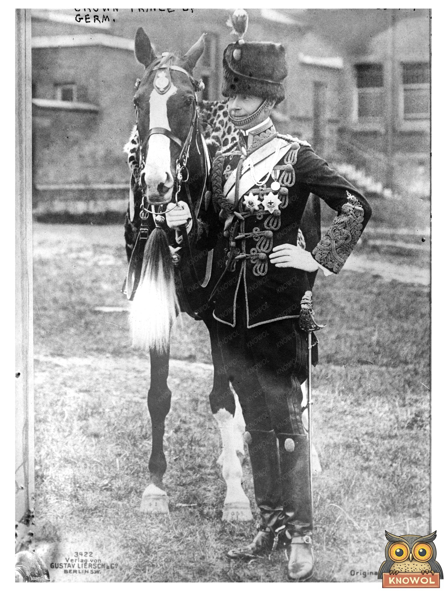Historic Crown Prince of Germ. [i.e., Germany] Print, Vintage Art