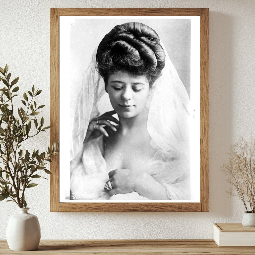 Historic Camille Clifford (Mrs. H.L. Bruce) (Mrs. J.M.J. Evans) Print, Vintage Art