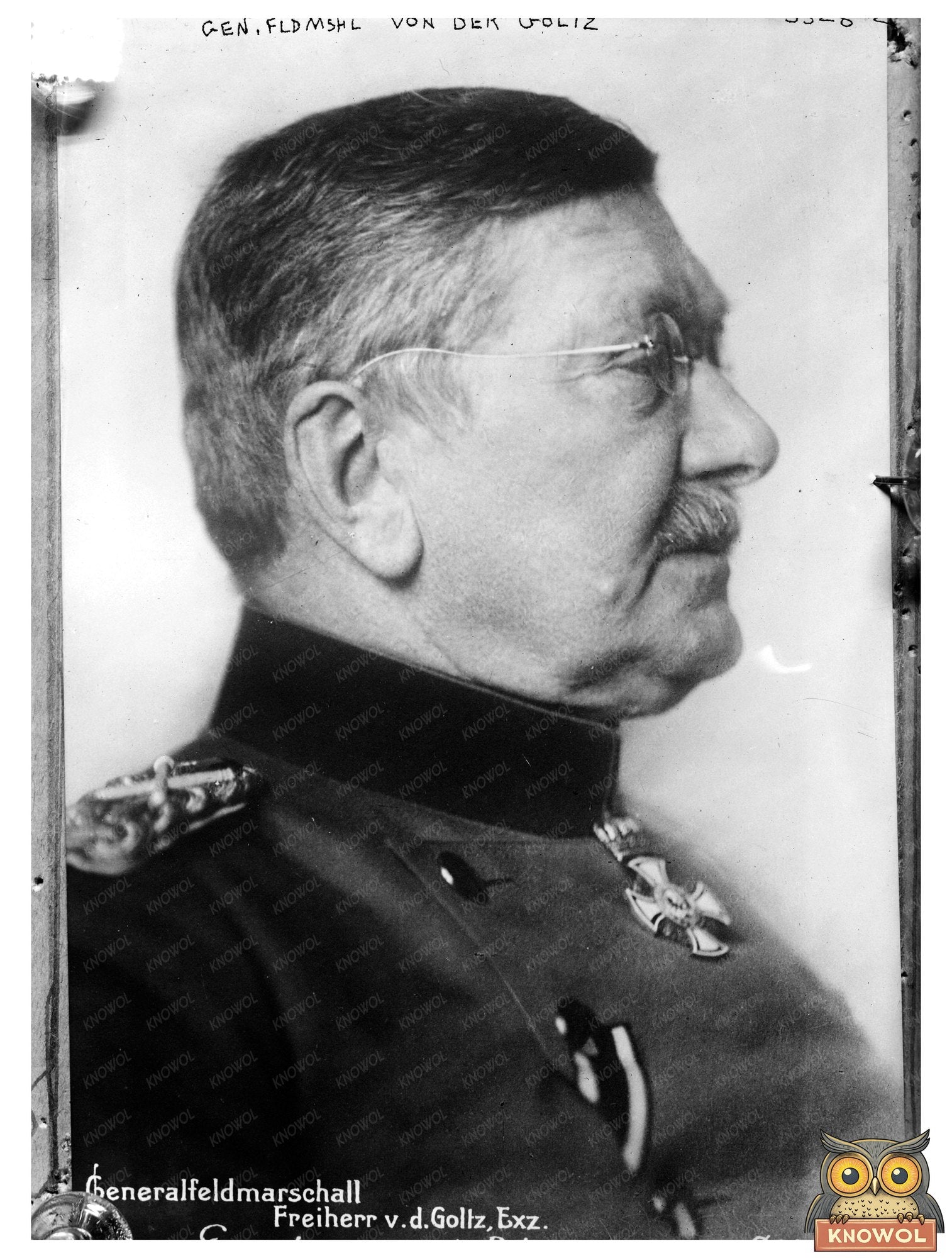 Historic Gen. Fieldmarshall von der Goltz Print, Vintage Art