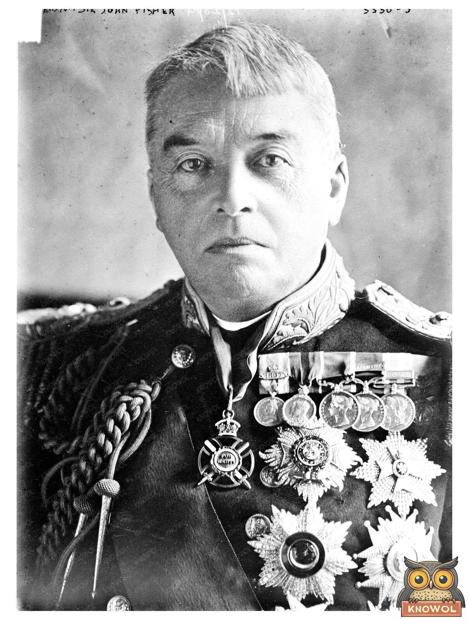 Historic Adm. Sir John Fisher Print, Vintage Art