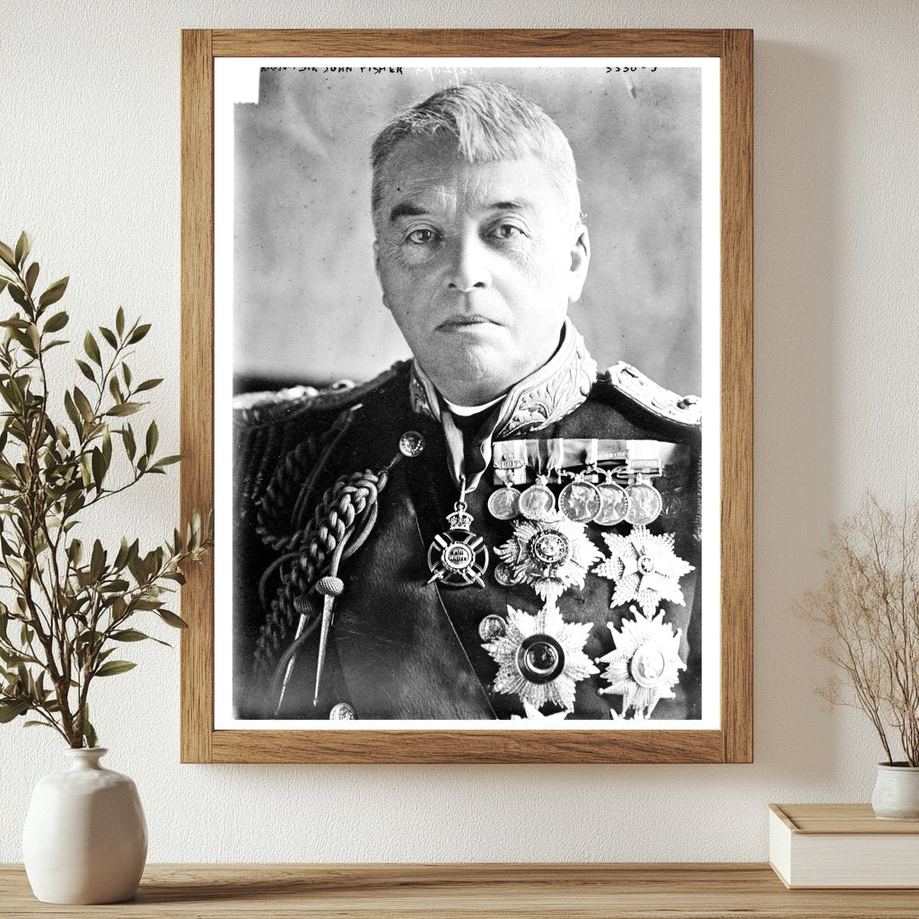 Historic Adm. Sir John Fisher Print, Vintage Art