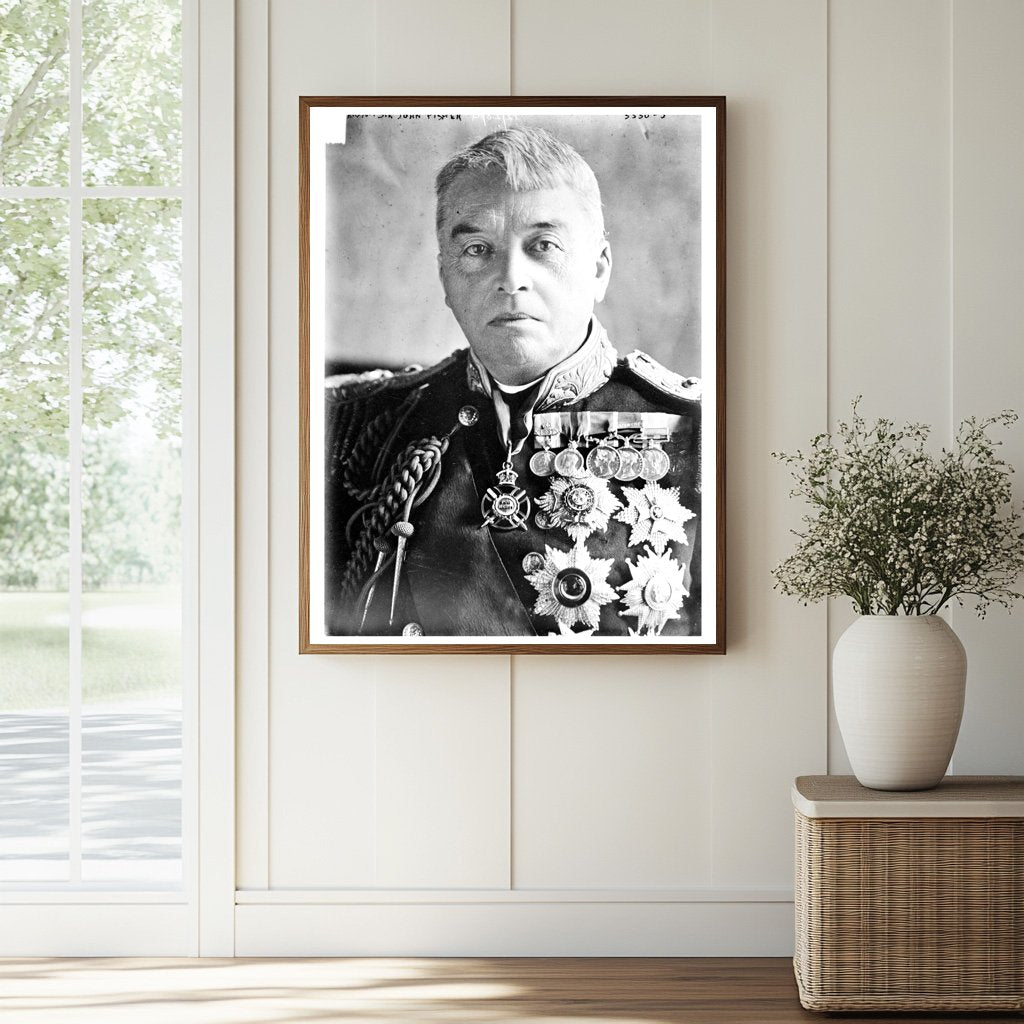 Historic Adm. Sir John Fisher Print, Vintage Art