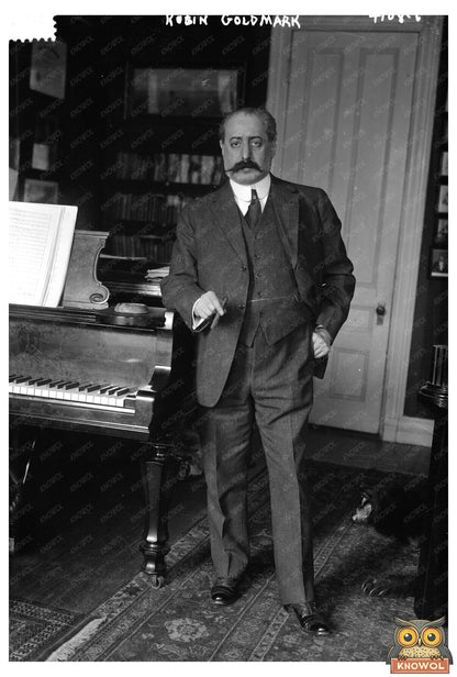 Captivating Portrait of Composer Rubin Goldmark, 1917