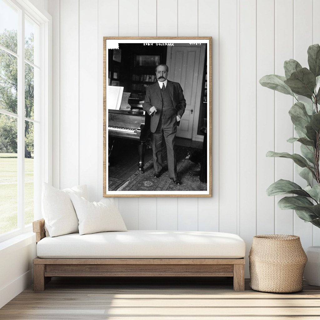 Captivating Portrait of Composer Rubin Goldmark, 1917