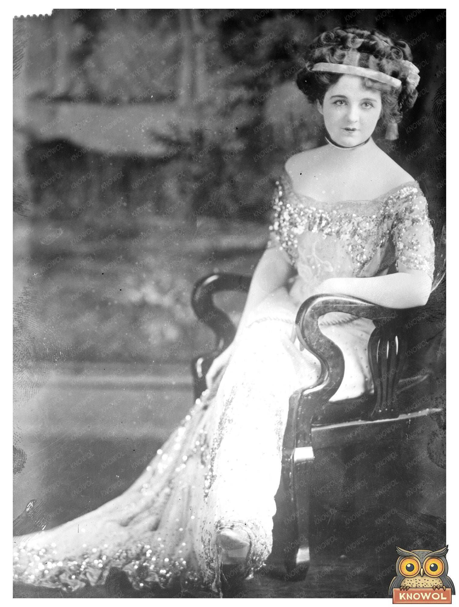 Historic Mrs. Hugh R. French Print, Vintage Art