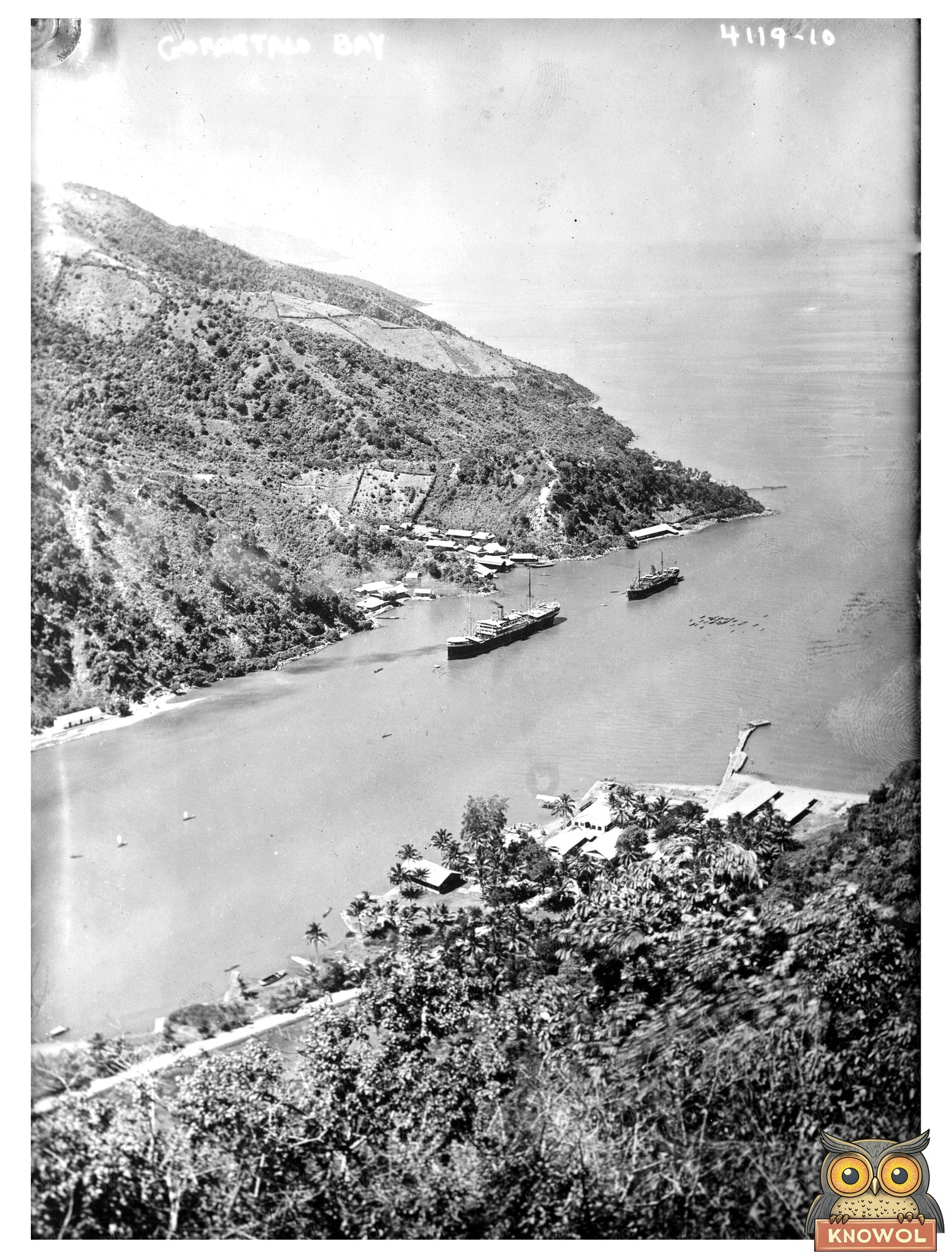 Historic Gorontalo Bay Print, Vintage Art