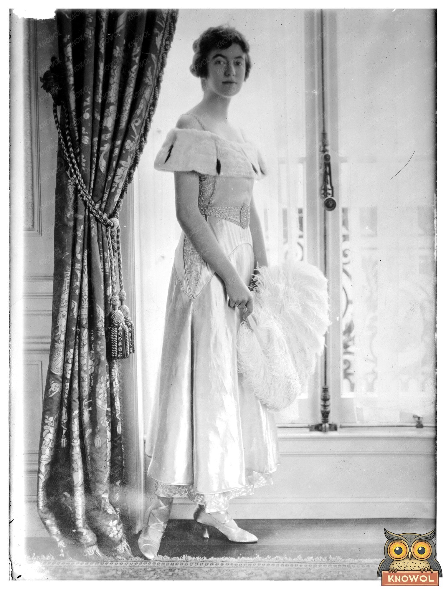 Historic (Margaret Fahnestock) Mrs. Benj. Holcombe Print, Vintage Art