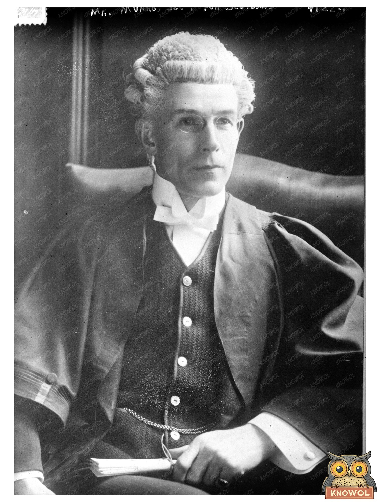 Historic Mr. Munro, Secy for Scotland Print, Vintage Art